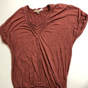 Studio M rust colored V-neck top